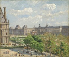 Place Du Carrousel, Paris by Camille Pissarro