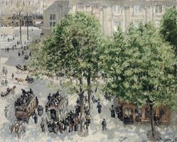Place Du Theatre Francais by Camille Pissarro
