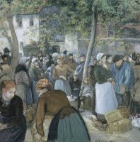 Poultry Market, Gisors by Camille Pissarro