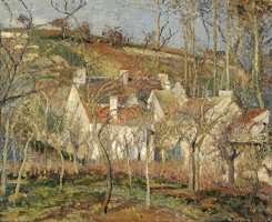 Red Roofs, Corner of a Village, Winter by Camille Pissarro