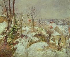 Snow Scene by Camille Pissarro