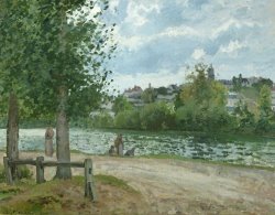 The Banks of the Oise at Pontoise by Camille Pissarro