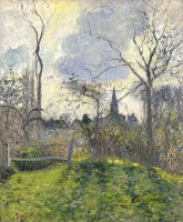 The Bell Tower of Bazincourt by Camille Pissarro