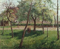 The Enclosure at Eragny by Camille Pissarro