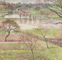 The Flood At Eragny by Camille Pissarro