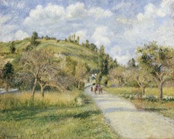 The Highway (la Cote Du Valhermeil, Auvers Sur Oise) by Camille Pissarro