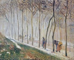 The Path, Effect of Snow by Camille Pissarro