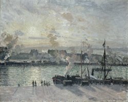 The Port Of Rouen by Camille Pissarro