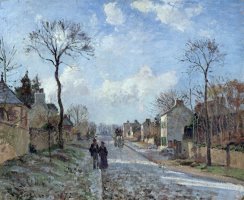 The Road to Louveciennes by Camille Pissarro