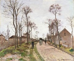 The Road to Saint Cyr at Louveciennes by Camille Pissarro