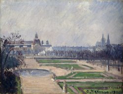 The Tuilleries Basin And The Louvre by Camille Pissarro