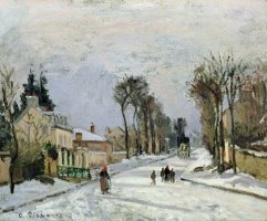 The Versailles Road at Louveciennes by Camille Pissarro