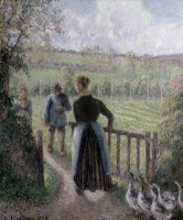 The Woman with the Geese by Camille Pissarro