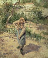 Woman Digging in an Orchard by Camille Pissarro