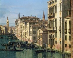 Entrance to the Grand Canal Looking West by Canaletto