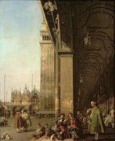 Piazza di San Marco and the Colonnade of the Procuratie Nuove by Canaletto