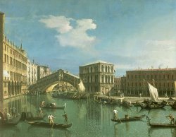 The Rialto Bridge, Venice by Canaletto