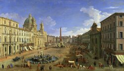View of the Piazza Navona by Canaletto