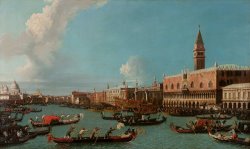 View Of Venice With The Doge Palace And The Salute by Canaletto