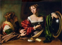 Martha And Mary Magdalene by Caravaggio