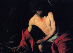St John Baptist 1605 by Caravaggio