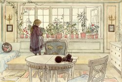 Flowers on the Windowsill by Carl Larsson