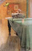 Young Girl at a Grand Piano by Carl Larsson