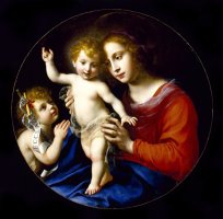 Virgin And Child with The Infant Saint John The Baptist by Carlo Dolci