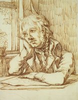 Self Portrait (pencil And Pen on Paper) by Caspar David Friedrich