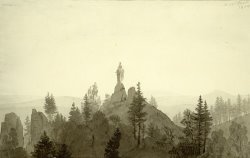 Statue of The Madonna in The Mountains by Caspar David Friedrich