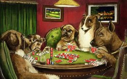 Dogs Playing Poker I by cassius marcellus coolidge