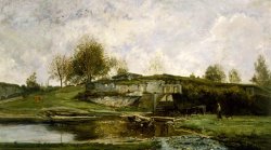 Sluice in The Optevoz Valley by Charles Francois Daubigny