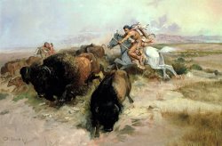Buffalo Hunt by Charles Marion Russell