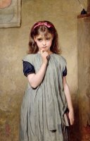 A Young Girl in the Classroom by Charles Sillem Lidderdale