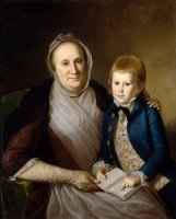 Mrs. James Smith And Grandson by Charles Willson Peale