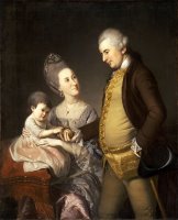 Portrait of John And Elizabeth Lloyd Cadwalader And Their Daughter Anne by Charles Willson Peale
