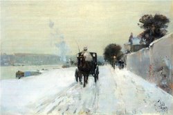 Along The Seine by Childe Hassam