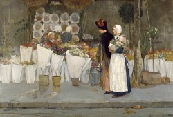 At The Florist by Childe Hassam