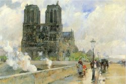 Cathedral of Notre Dame 1888 by Childe Hassam