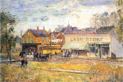 End of The Tram Oak Park Illinois by Childe Hassam
