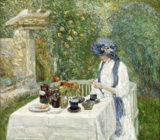 French Tea Garden by Childe Hassam