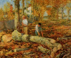 Lumbering by Childe Hassam