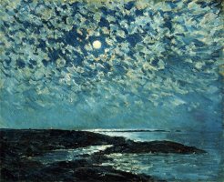 Moonlight Isle of Shoals 1892 by Childe Hassam
