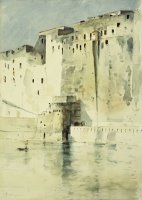 Old Fortress Naples by Childe Hassam