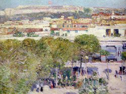 Place Centrale and Fort Cabanas - Havana by Childe Hassam