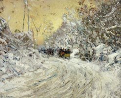 Sleigh Ride in Central Park by Childe Hassam