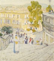 The Spanish Steps Of Rome by Childe Hassam