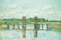 The Toll Bridge New Hampshire by Childe Hassam