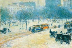 Winter in Union Square by Childe Hassam