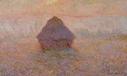 Grainstack Sun In The Mist by Claude Monet